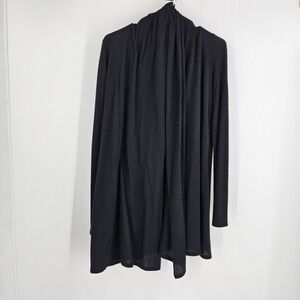 The Row Cardigan Sweater Black Long Sleeve Drape Open Front Lightweight Size XS